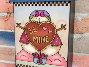 Valentine's Country Snowman Colonial Mailbox Cover