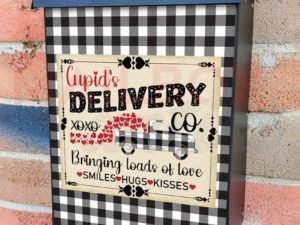 Cupid's Delivery Co. Sign Colonial Mailbox Cover