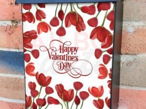 Valentine's Day Tulips Colonial Mailbox Cover