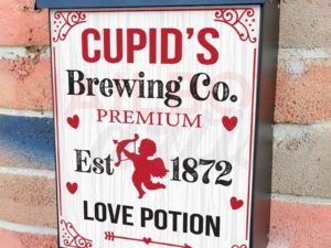 Valentine's Cupid's Love Potion Colonial Mailbox Cover