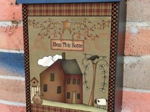 Bless This Home Country House Colonial Mailbox Cover