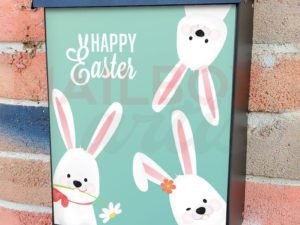 Happy Easter Gnomes Colonial Mailbox Cover