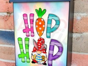 Hip Hop Easter Gnome Colonial Mailbox Cover