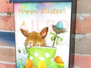 Adorable Easter Bunny #1 Colonial Mailbox Cover