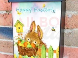 Adorable Easter Bunny #2 Colonial Mailbox Cover