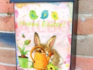 Adorable Easter Bunny #3 Colonial Mailbox Cover