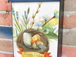 Pretty Easter Nest Colonial Mailbox Cover