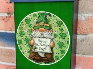 St. Patty Day Gnome Colonial Mailbox Cover