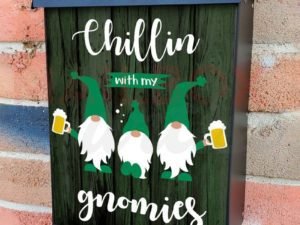 St. Patrick Day Gnomes with Beer Colonial Mailbox Cover