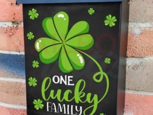 St. Patrick Day Lucky Family Sign Colonial Mailbox Cover