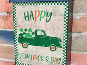 St. Patrick Day Shamrock Truck Colonial Mailbox Cover