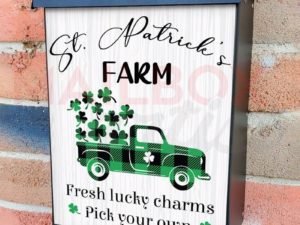 St. Patrick Farm Truck  Colonial Mailbox Cover