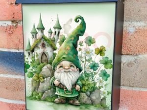 St. Patrick Day Gnome #11 Colonial Mailbox Cover