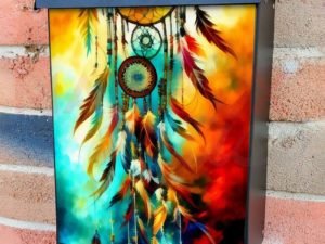 Vibrant Dreamcatcher Colonial Mailbox Cover