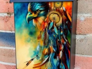 Eagle with Dreamcatcher #2 Colonial Mailbox Cover