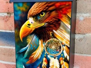 Eagle with Dreamcatcher #3 Colonial Mailbox Cover