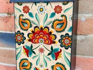 European Folk Paisley Design Colonial Mailbox Cover