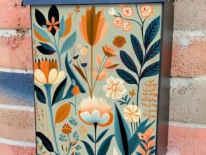 Cute Folklore Flowers #3 Colonial Mailbox Cover