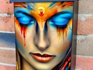 Indian Goddess Portrait  Colonial Mailbox Cover