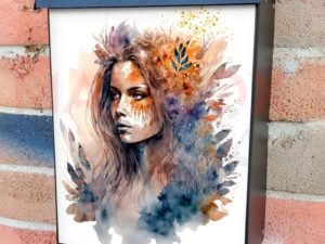 Beautiful Native Girl #6 Colonial Mailbox Cover