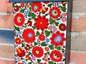 Hungarian Folk Pattern Colonial Mailbox Cover