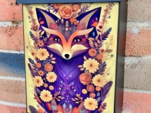 Bohemian Folk Fox #3 Colonial Mailbox Cover