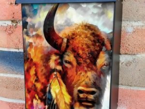 Native Buffalo Colonial Mailbox Cover