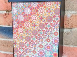 Pastel Folklore Pattern Colonial Mailbox Cover