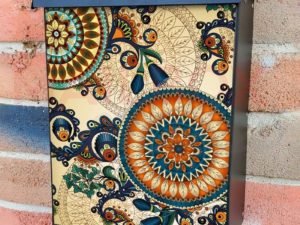 Bohemian Mandalas and Flowers Colonial Mailbox Cover