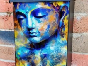 Beautiful Buddha Face #4 Colonial Mailbox Cover