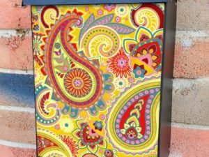 Beautiful Paisley Design #5 Colonial Mailbox Cover