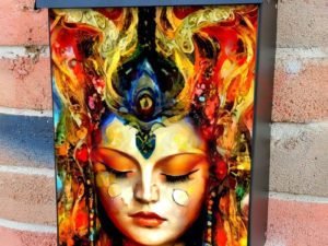 Beautiful Indian Goddess Colonial Mailbox Cover