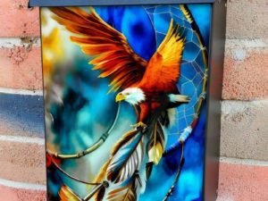 Eagle with Dreamcatcher #5 Colonial Mailbox Cover