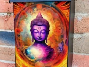 Beautiful Buddha Portrait Colonial Mailbox Cover