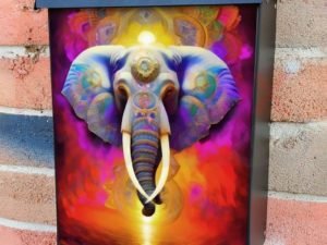 Native Indian Elephant #2 Colonial Mailbox Cover