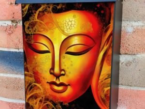 Beautiful Buddha Face #5 Colonial Mailbox Cover