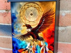 Eagle with Dreamcatcher #6 Colonial Mailbox Cover