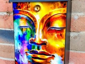 Beautiful Buddha Face #7 Colonial Mailbox Cover
