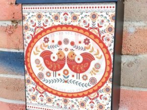 Folk Birds and Flowers #1 Colonial Mailbox Cover