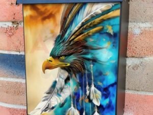 Eagle with Dreamcatcher #9 Colonial Mailbox Cover