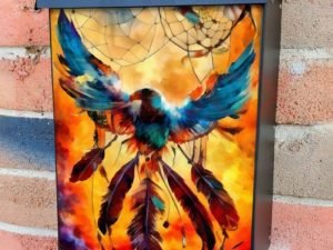 Eagle with Dreamcatcher #10 Colonial Mailbox Cover