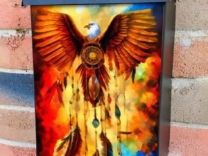 Eagle with Dreamcatcher #15 Colonial Mailbox Cover