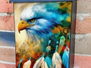 Eagle with Dreamcatcher #17 Colonial Mailbox Cover