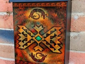African Folk Design Colonial Mailbox Cover
