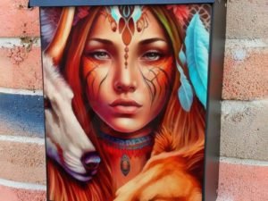 Gorgeous Native Girl #2 Colonial Mailbox Cover