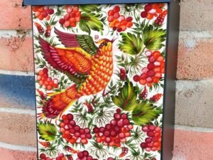 Russian Folk Bird Colonial Mailbox Cover