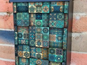 Folk Squire Mandalas Design Colonial Mailbox Cover