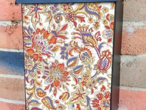Indian Paisley Folklore Design #2 Colonial Mailbox Cover