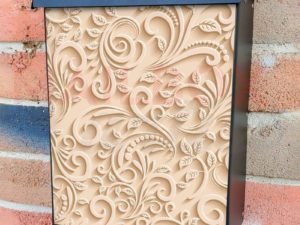 Cream Color Batik Pattern Colonial Mailbox Cover