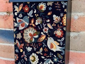Cute Folklore Birds and Flowers #2 Colonial Mailbox Cover